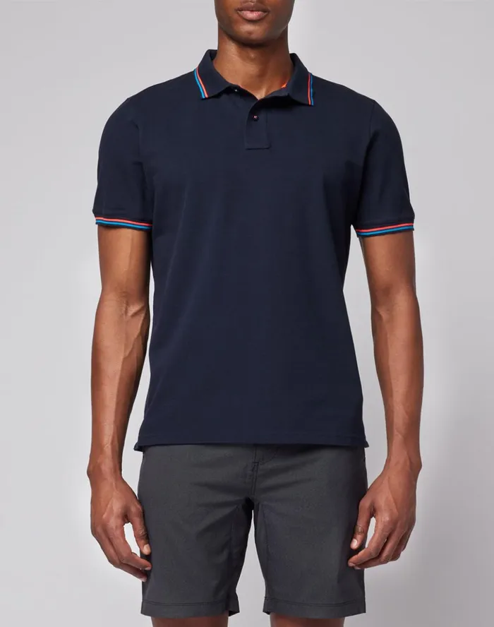 Sundek Cotton Piquet Polo Shirt Navy 01 Man Polo Shirt