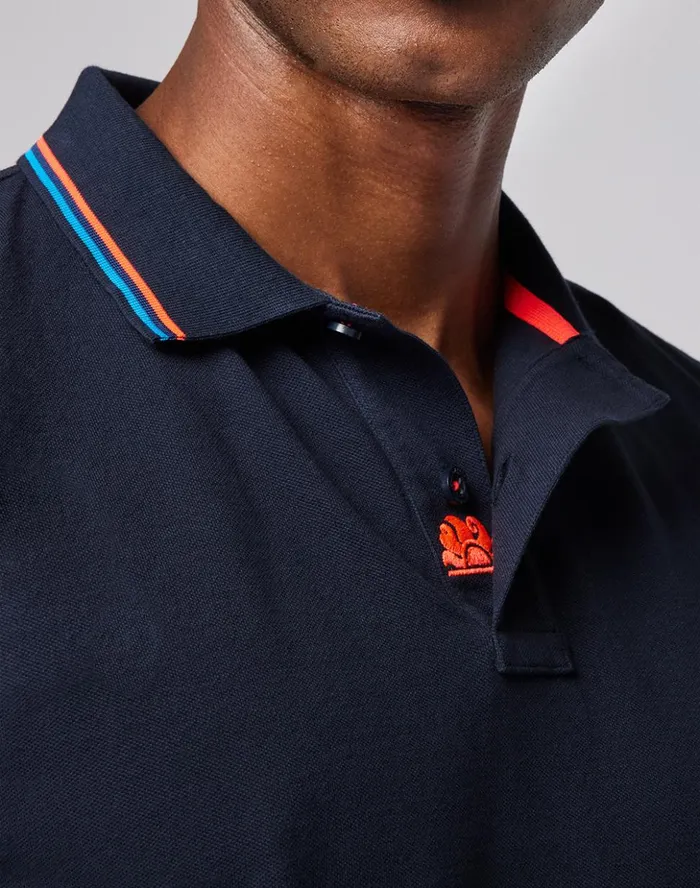 Sundek Cotton Piquet Polo Shirt Navy 01 Man Polo Shirt