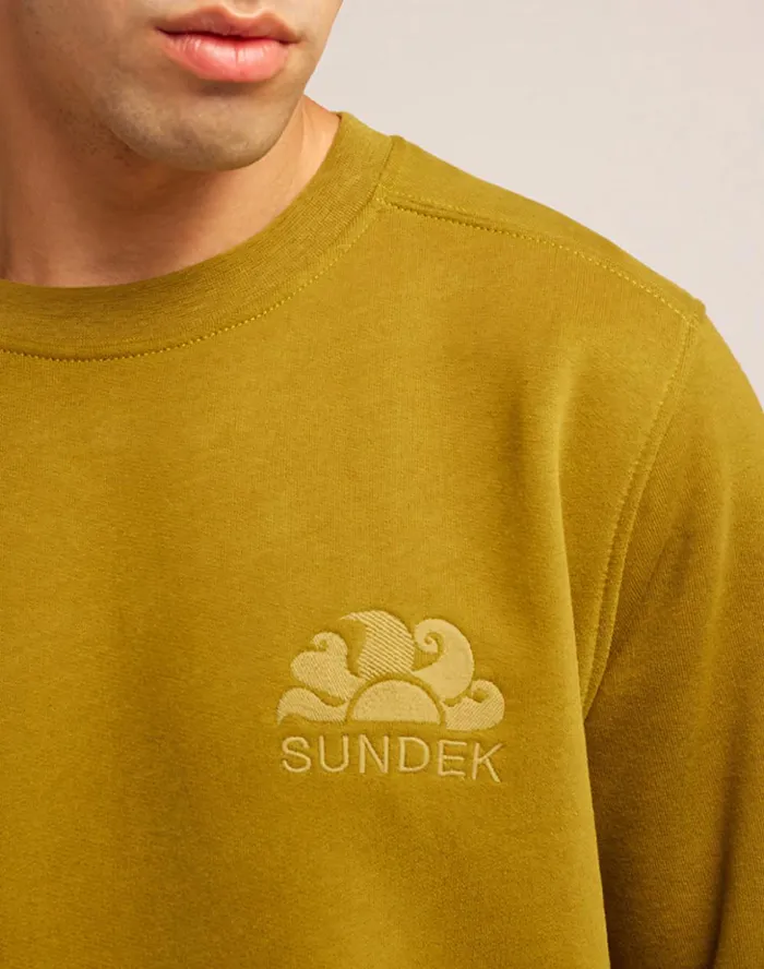 Sundek Crew Neck Brushed Sweatshirts Fern Man Sweatshirts