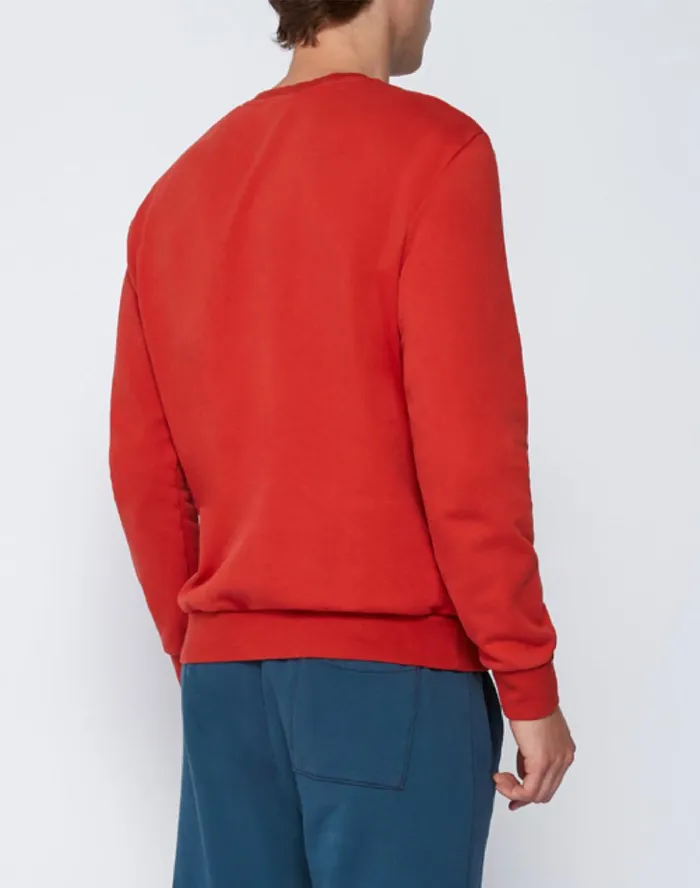 Sundek CrewNeck Sweatshirt With Pocket Persimmons 01 Man Sweatshirts