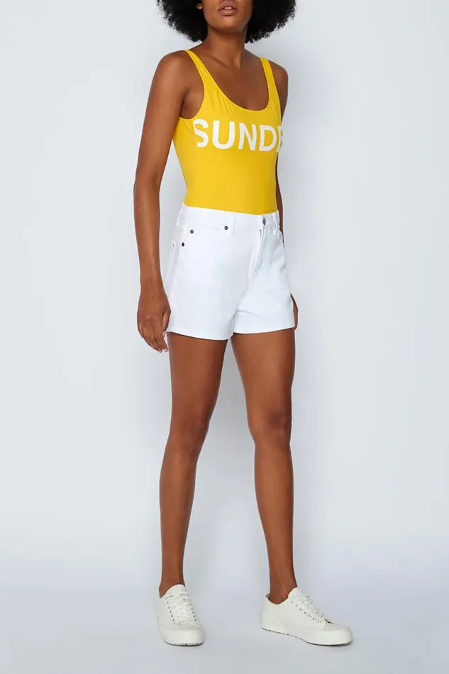 Sundek Denim Tc SkinShorts White Woman Pants and Shorts
