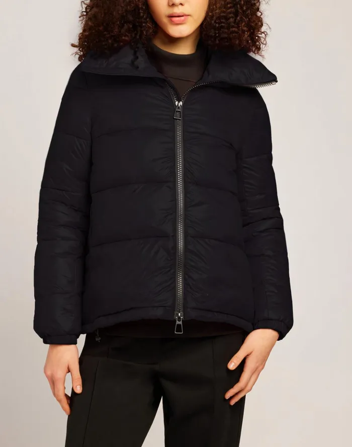 Sundek Down Jacket With Detachable Gloves Black Woman Jackets
