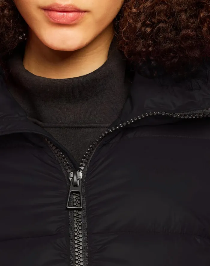 Sundek Down Jacket With Detachable Gloves Black Woman Jackets