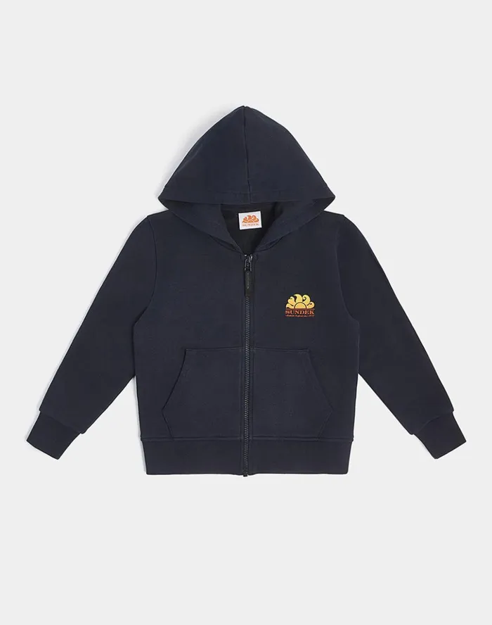 Sundek FullZip Fleece Navy Boy Sweatshirts