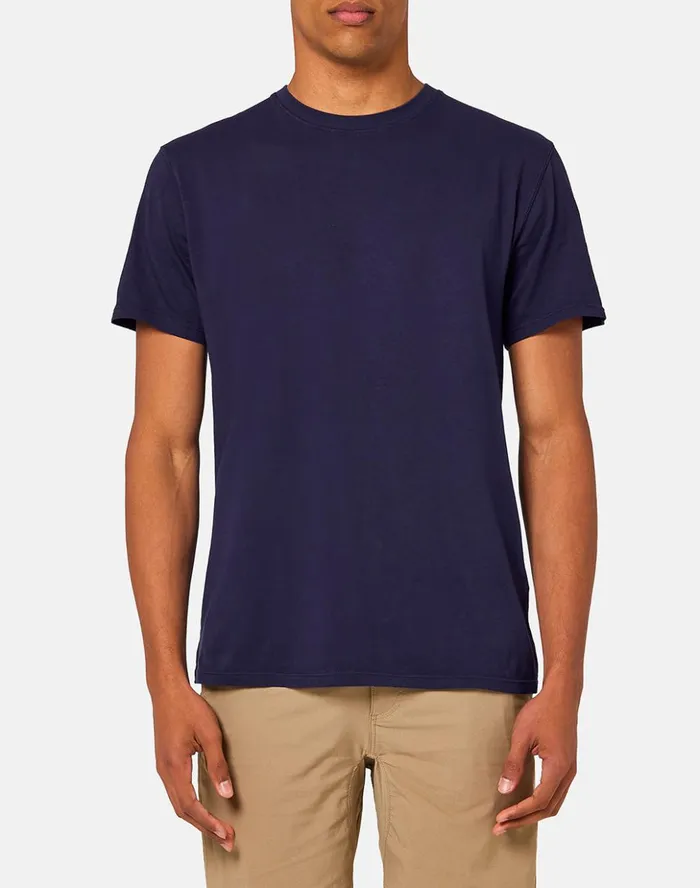 Sundek GarmentDyed Jersey TShirt Dark Blue Man Tshirts