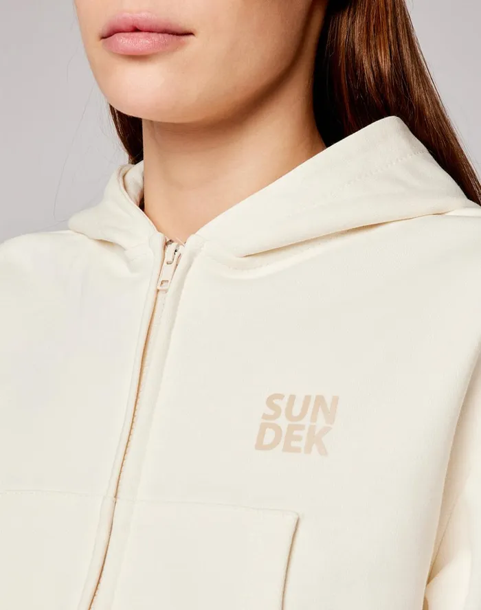 Sundek Hooded Full Zip Fleece With Logo Print Calla Woman Sweatshirts