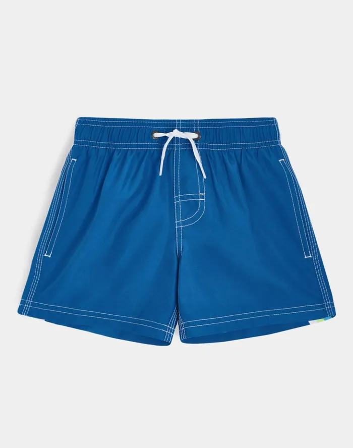 Sundek Iconic Taffeta Stretch Waist Swim Trunks Ocean 08 Boy Iconic