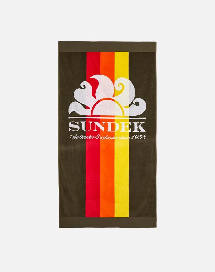 Sundek Jacquard Towel Dk Ar Green 01 Man Towels