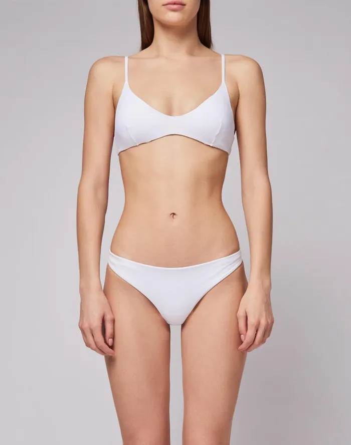 Sundek Lauderdale Bikini Top White Woman Solid Color Bikini