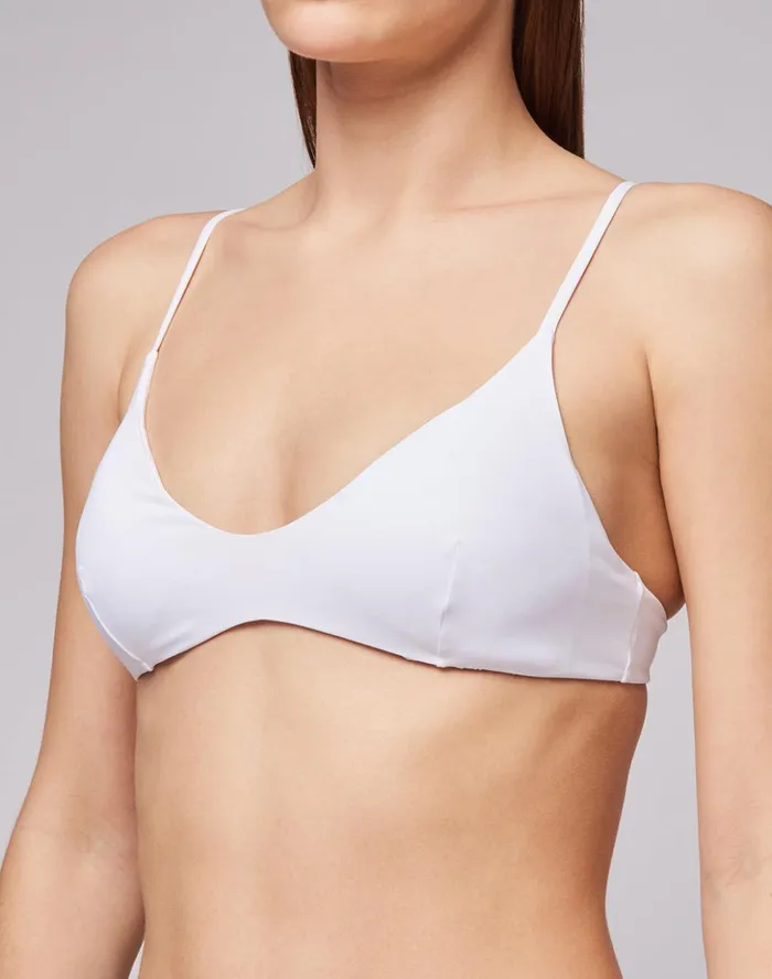 Sundek Lauderdale Bikini Top White Woman Solid Color Bikini