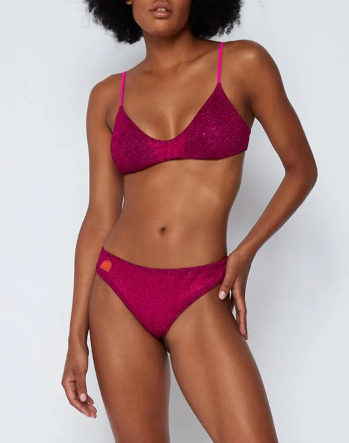 Sundek Lauderdale Lurex Bralette Top Hibiscus Woman Mini Me