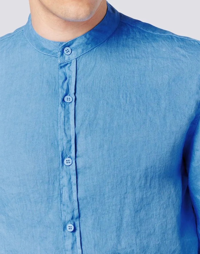 Sundek Linen Shirt With Mandarin Collar Oversea Man Shirts