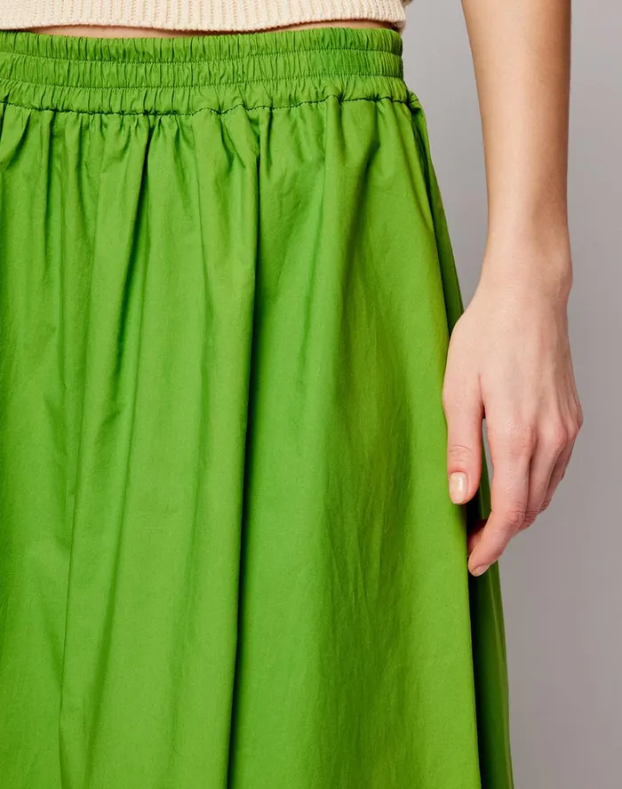 Sundek Long Skirt In Poplin Cotton Posidonia Woman Skirts