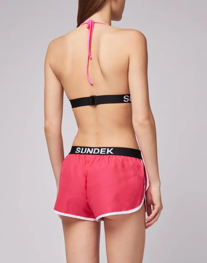 Sundek Lulin 8211 Short Swim Shorts With An Elasticated Waistband Flamingo Woman Shorts