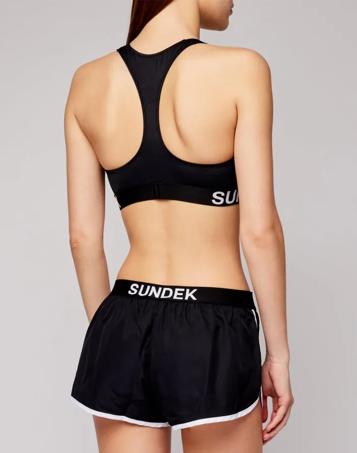 Sundek Lulin 8211 Stretch Waist Swim Shorts Black Woman Shorts