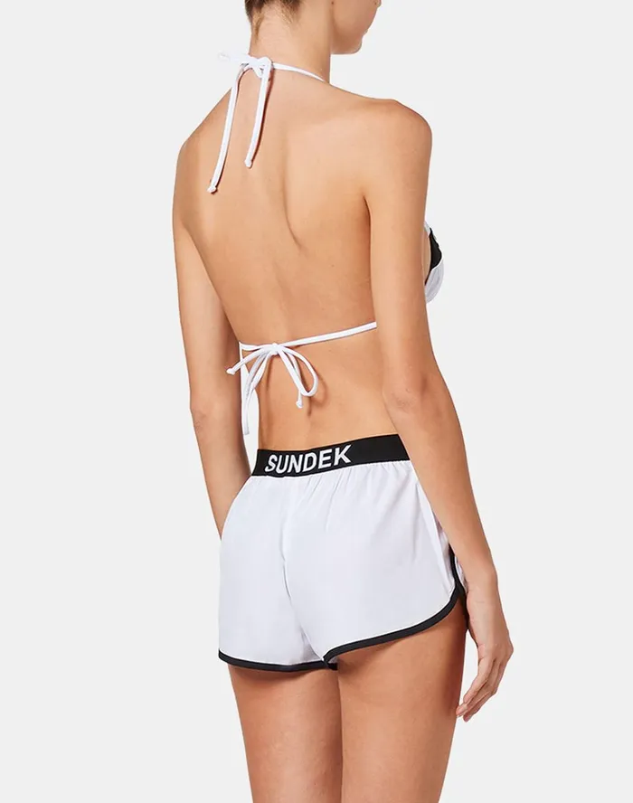 Sundek Lulin 8211 Stretch Waist Swim Shorts White Woman Shorts