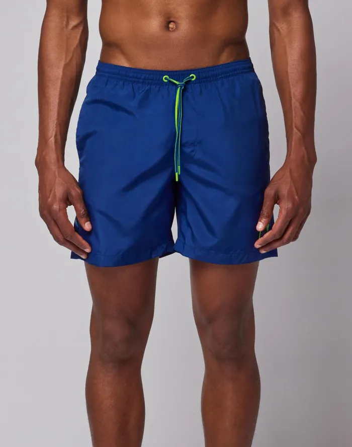 Sundek Medium Elasticated Waist Light Poly Swimshorts Electroblue 01 Man Solid Colour