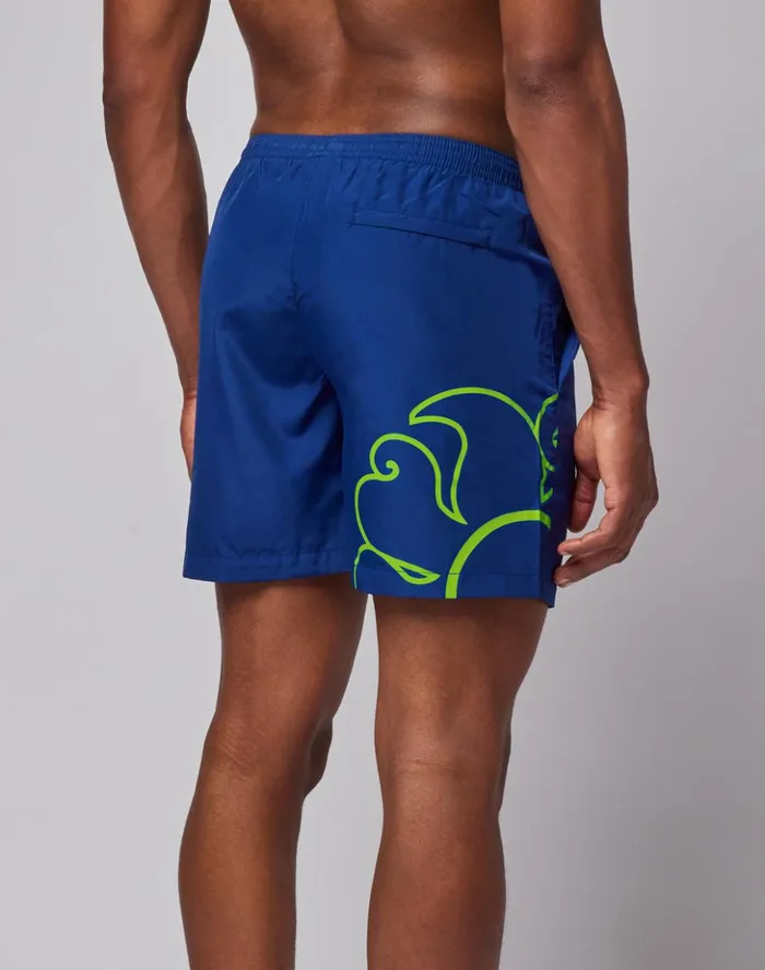 Sundek Medium Elasticated Waist Light Poly Swimshorts Electroblue 01 Man Solid Colour