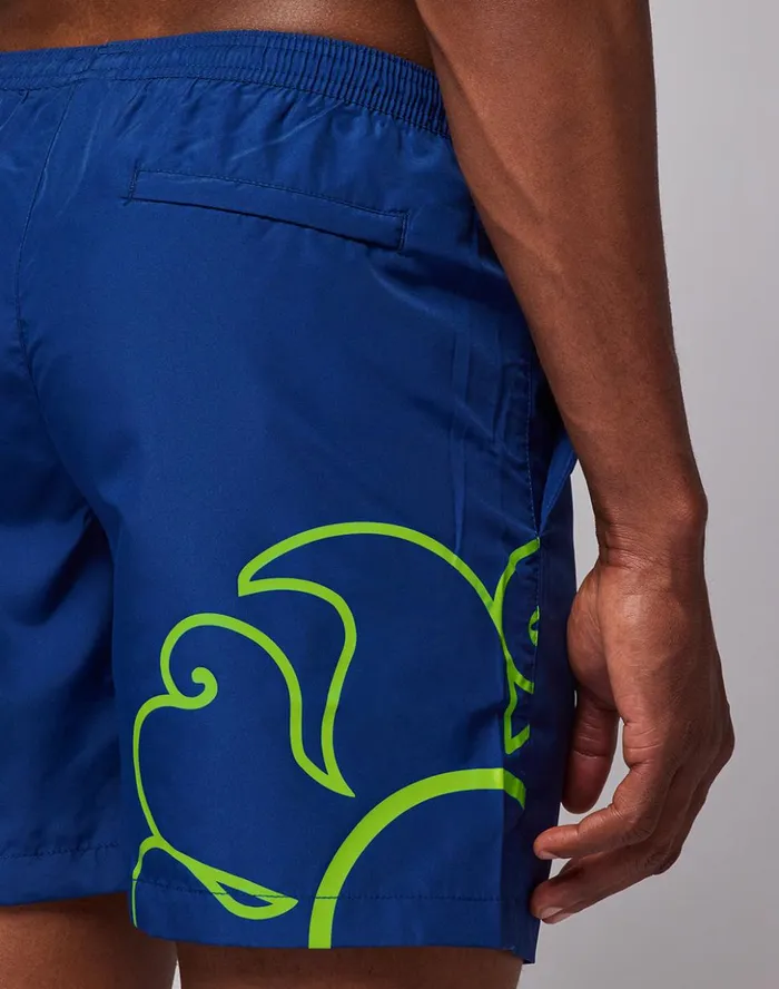 Sundek Medium Elasticated Waist Light Poly Swimshorts Electroblue 01 Man Solid Colour