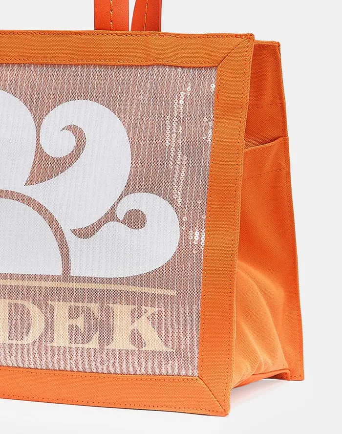 Sundek Medium Sequinned Tote Bag Gerbera Woman Bags
