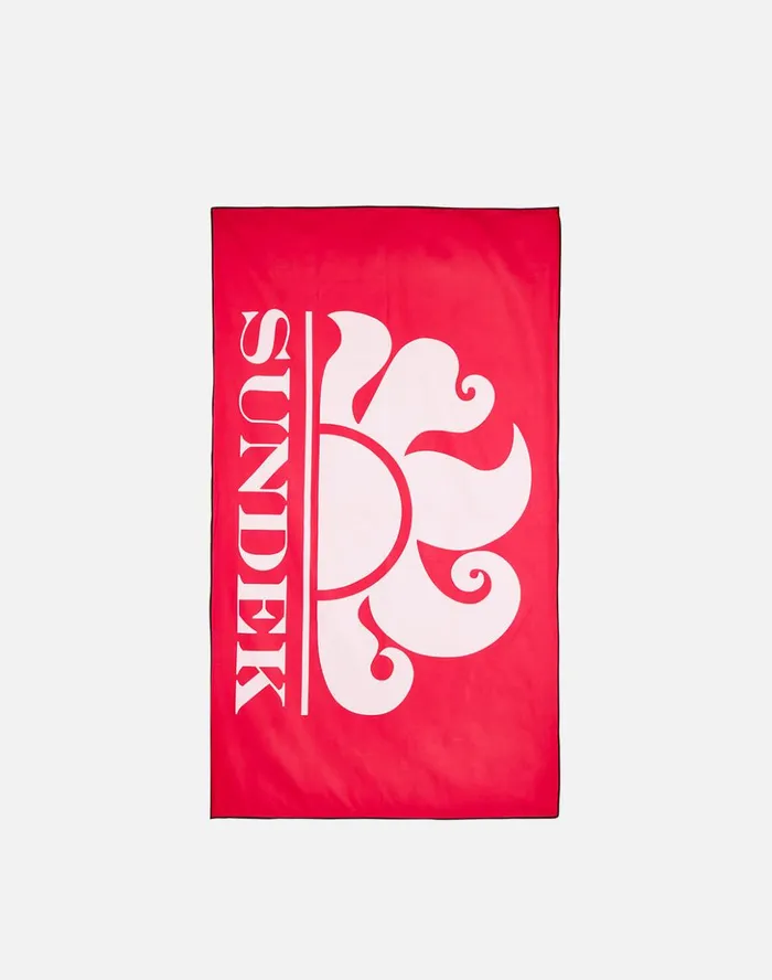 Sundek Microfibre Beach Towel With Logo Flamingo 02 Man Towels