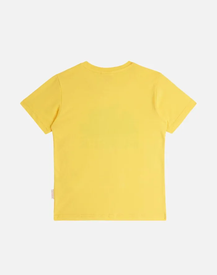 Sundek Mini New Simeon Logo Crew Neck TShirt Summer Yellow 01 ManBoy Mini Me