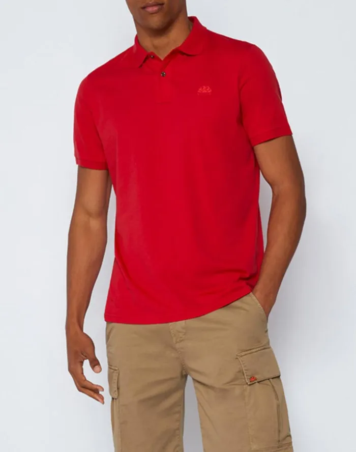 Sundek Organic Cotton Jersey Polo Shirt Pomegranate Man Polo Shirt