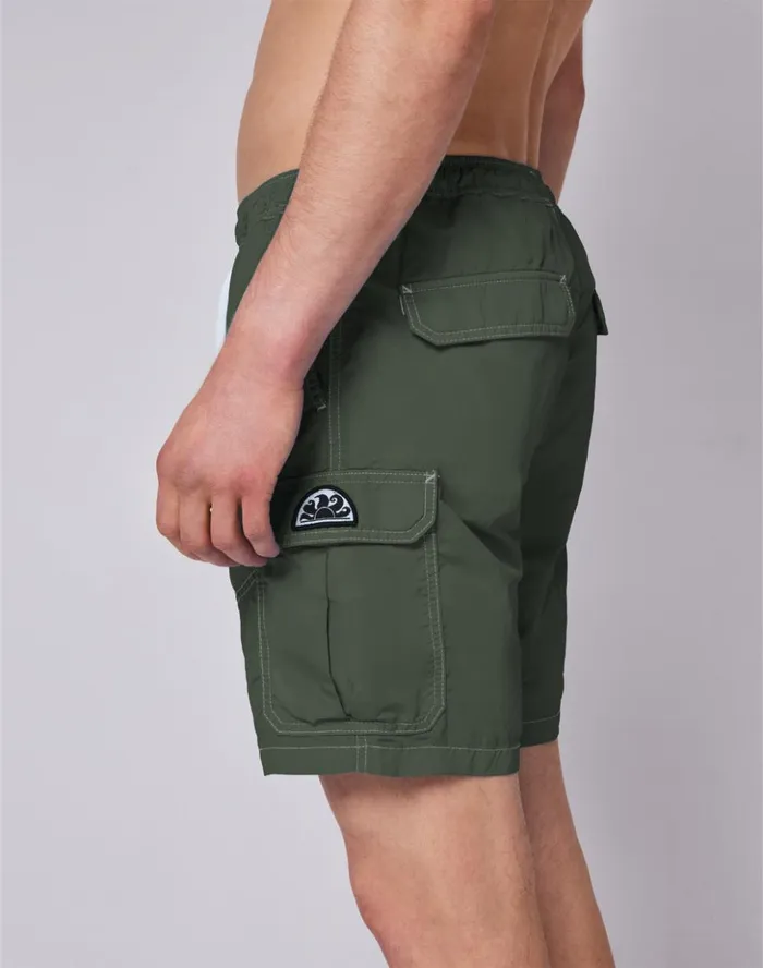 Sundek QuickDry Cargo Shorts Dkar Green Man Bermuda