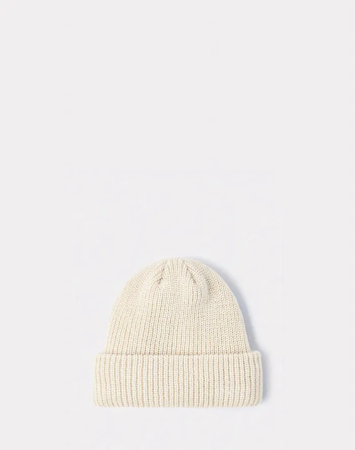 Sundek Rib Knitted Beanie Offwhite Woman Hats and Caps
