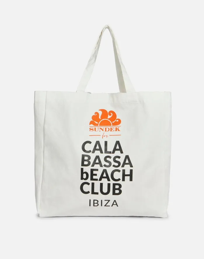 Sundek Shopping Bag Cala Bassa White Woman Bags