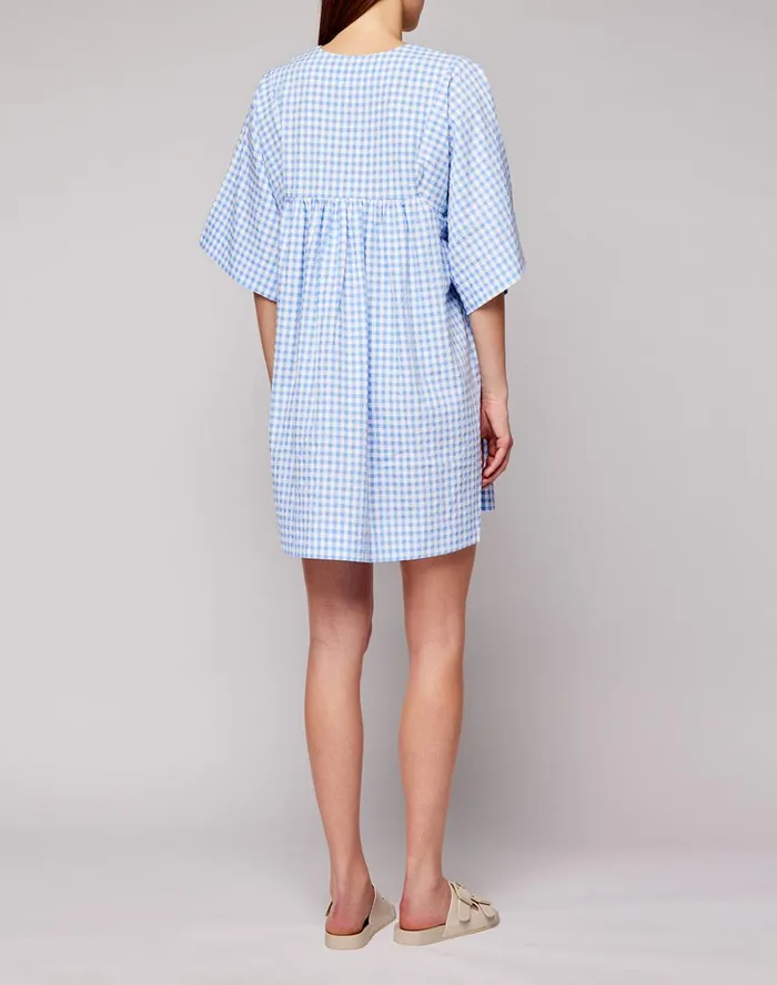 Sundek Short Sleeved Dress With VNeck Trunkfish Woman Dresses And Jumpsuits