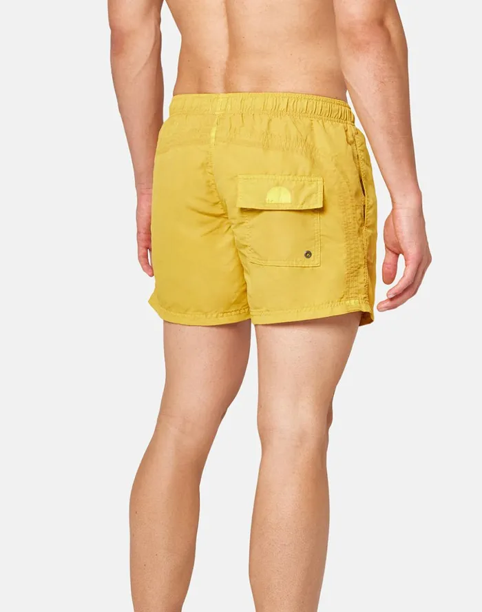 Sundek Short Swim Shorts With An Elasticated Waistband Buttercup Man Solid Colour