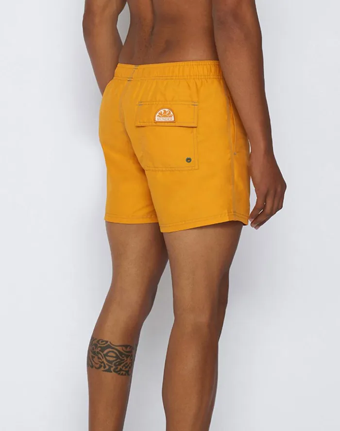 Sundek Short Swim Shorts With An Elasticated Waistband Sun 01 Man Solid Colour