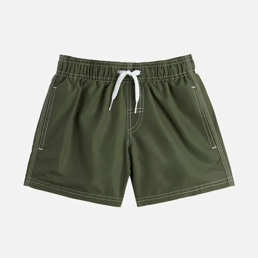 Sundek Stretch Waist Swim Trunks Dark Ar Green 08 ManBoy Mini Me