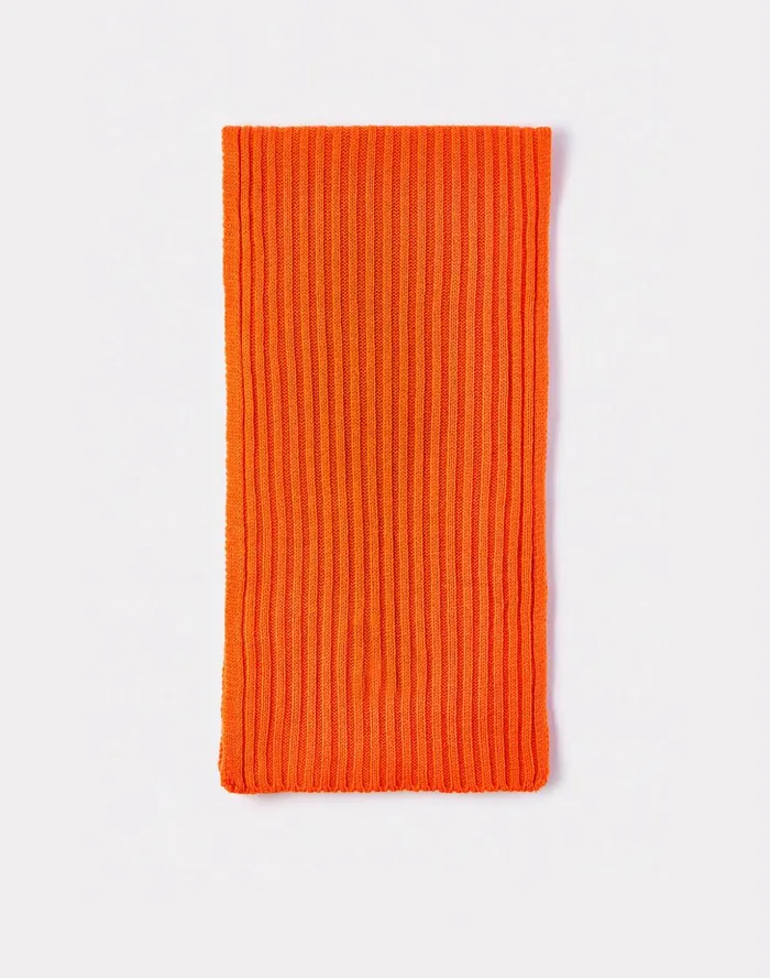 Sundek Striped Ribbed Scarf Tango Orange Man Scarves