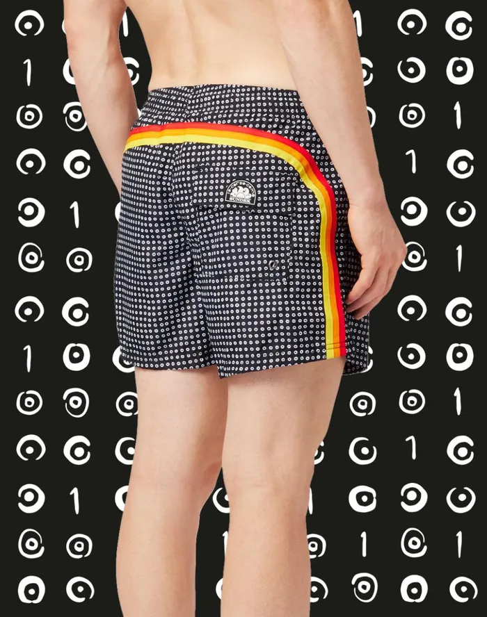 Sundek Sundek Swimshort X 10 Corso Como Black Man Prints
