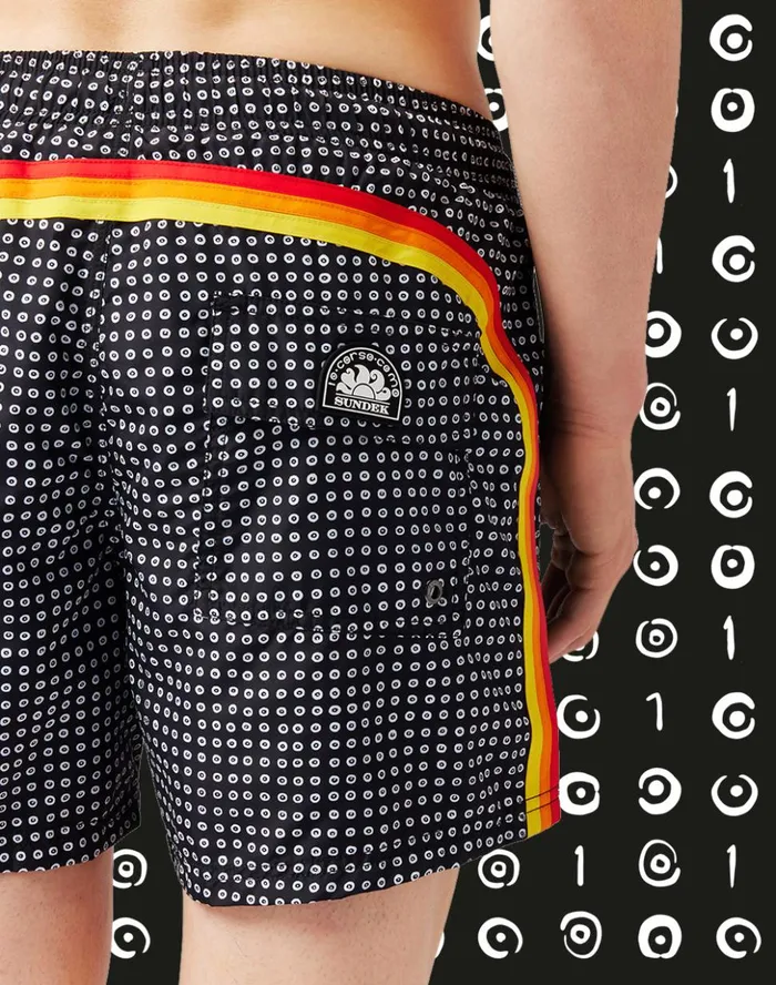 Sundek Sundek Swimshort X 10 Corso Como Black Man Prints