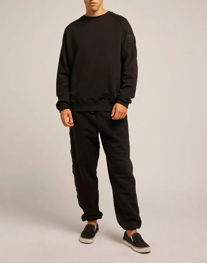 Sundek Sweatshirt With Raglan Sleeves Black Man Sweatshirts