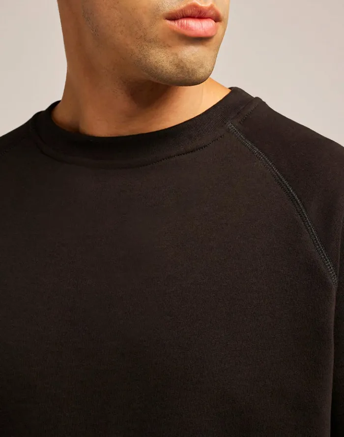 Sundek Sweatshirt With Raglan Sleeves Black Man Sweatshirts