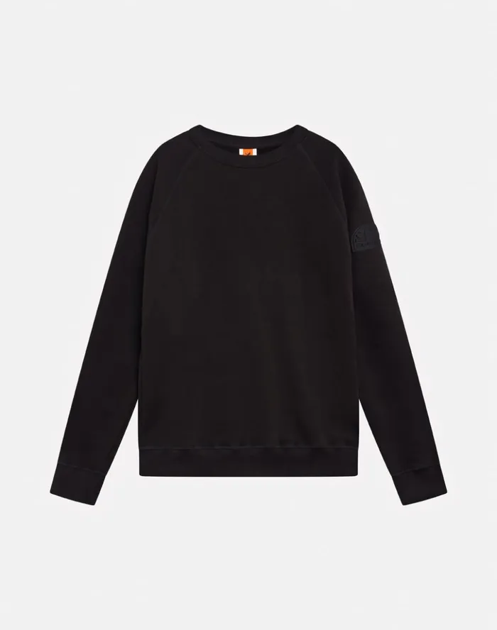 Sundek Sweatshirt With Raglan Sleeves Black Man Sweatshirts