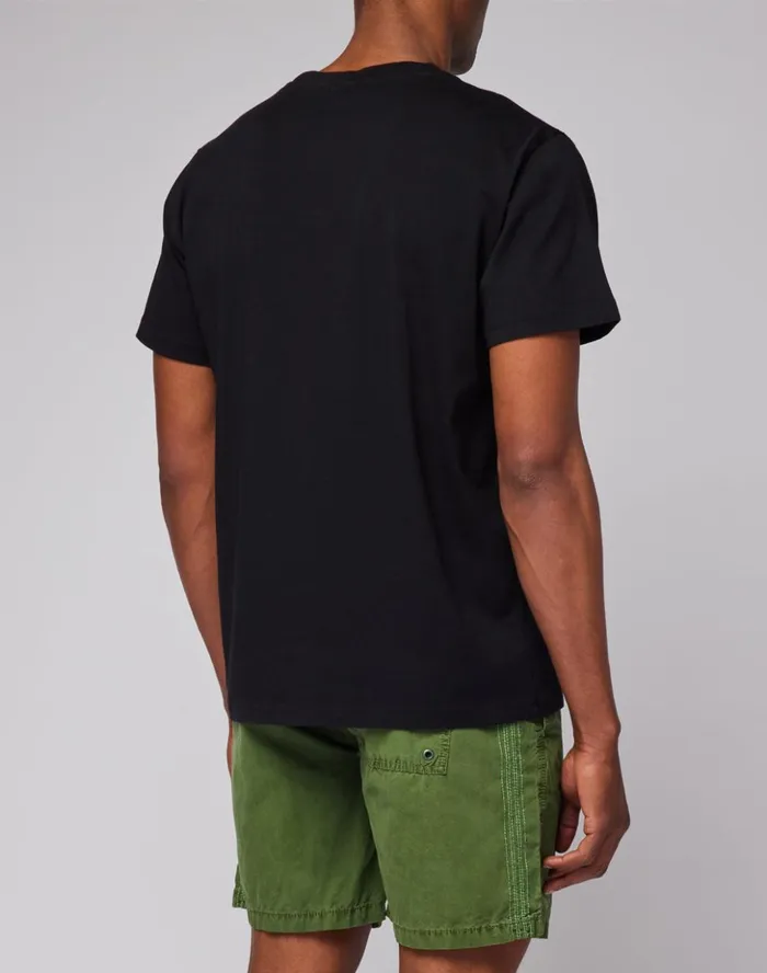 Sundek TShirt Capsule Embroidery Surfer Black Man Tshirts