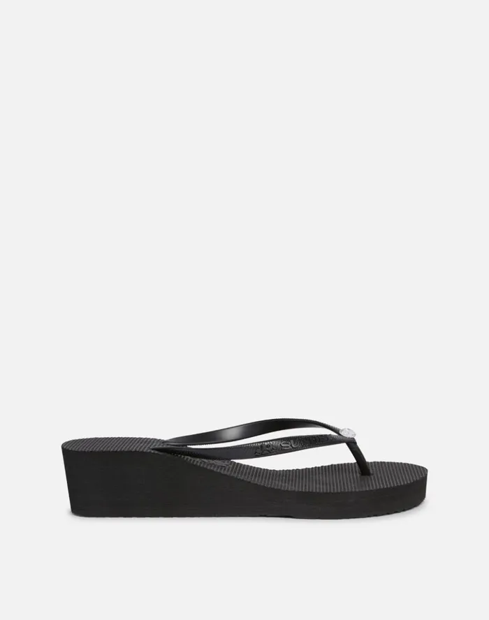Sundek Toluca Wedge Flip Flop Black Woman Sandals And Flipflops