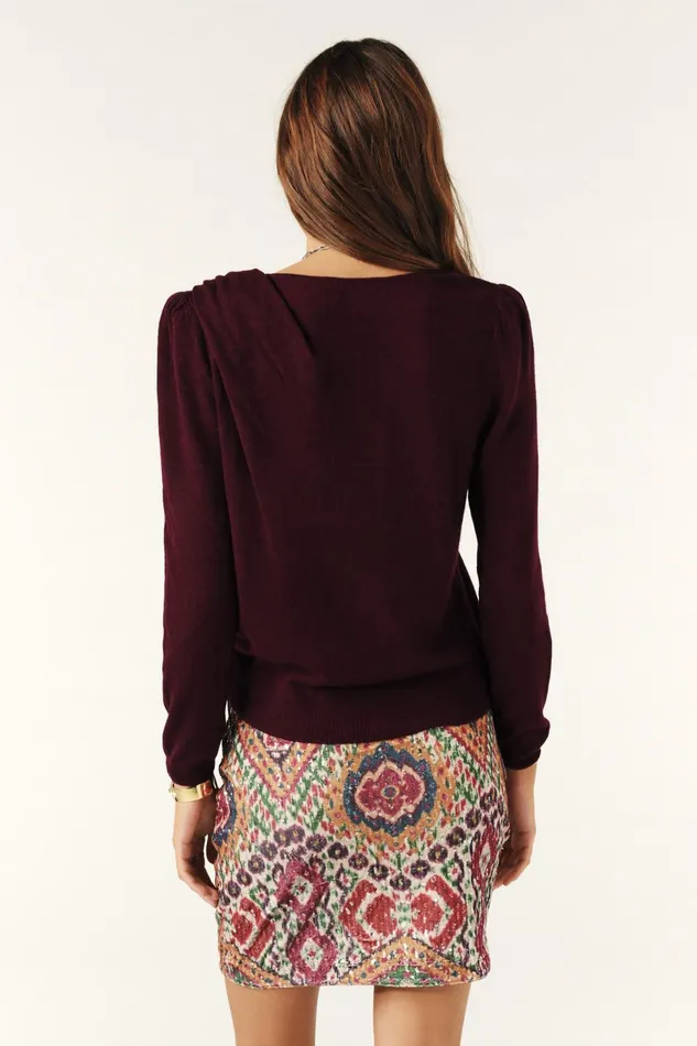 Sweater With Brooch Briana Black Women Baandsh Sweaters and Cardigans