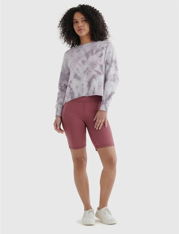 Sweaters and Sweatshirts Open Back Pullover Grey Tye Dye 8211 Lucky Brand Women