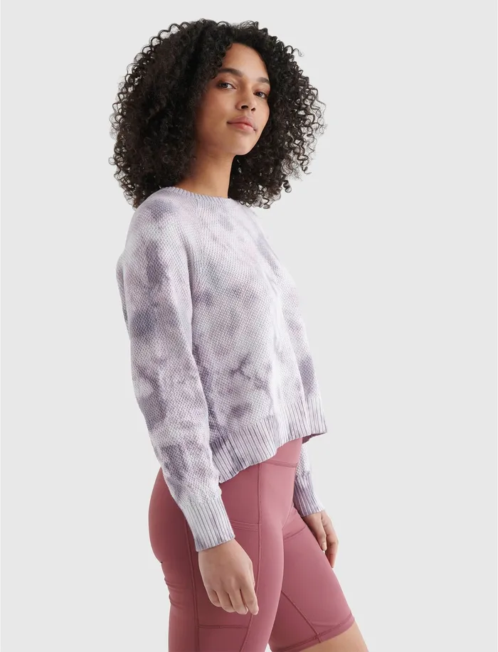 Sweaters and Sweatshirts Open Back Pullover Grey Tye Dye 8211 Lucky Brand Women