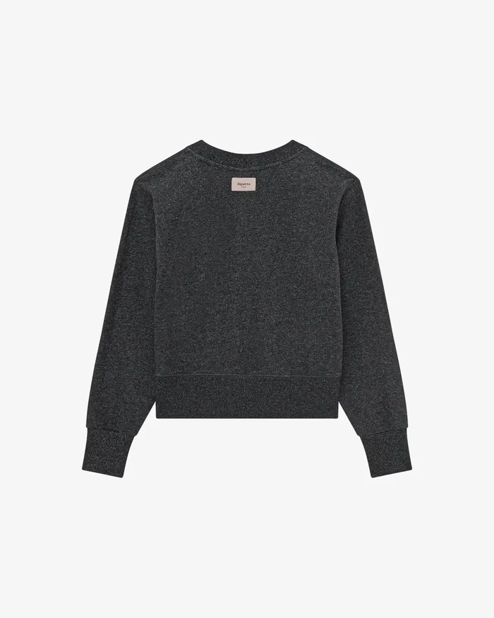 Sweatshirt Repetto Glitter Carbon Grey Glitter Women Repetto Sweatshirts