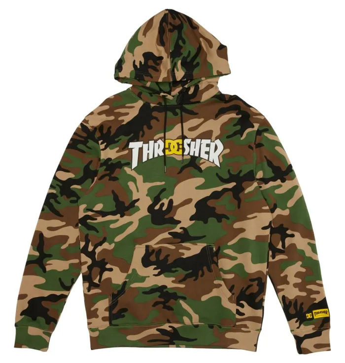 Sweatshirts and Hoodies Men DC Shoes Thrasher DC PH Hoodie Army Camo