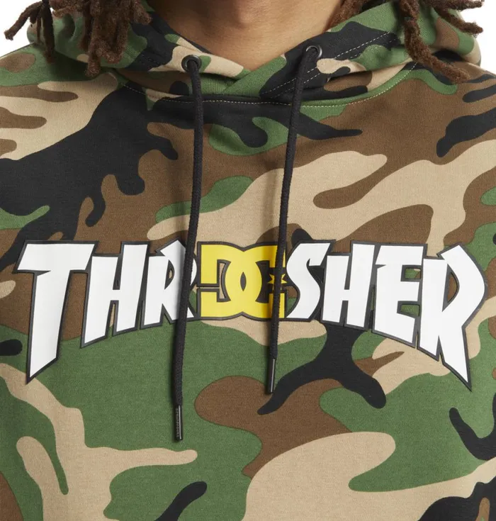 Sweatshirts and Hoodies Men DC Shoes Thrasher DC PH Hoodie Army Camo