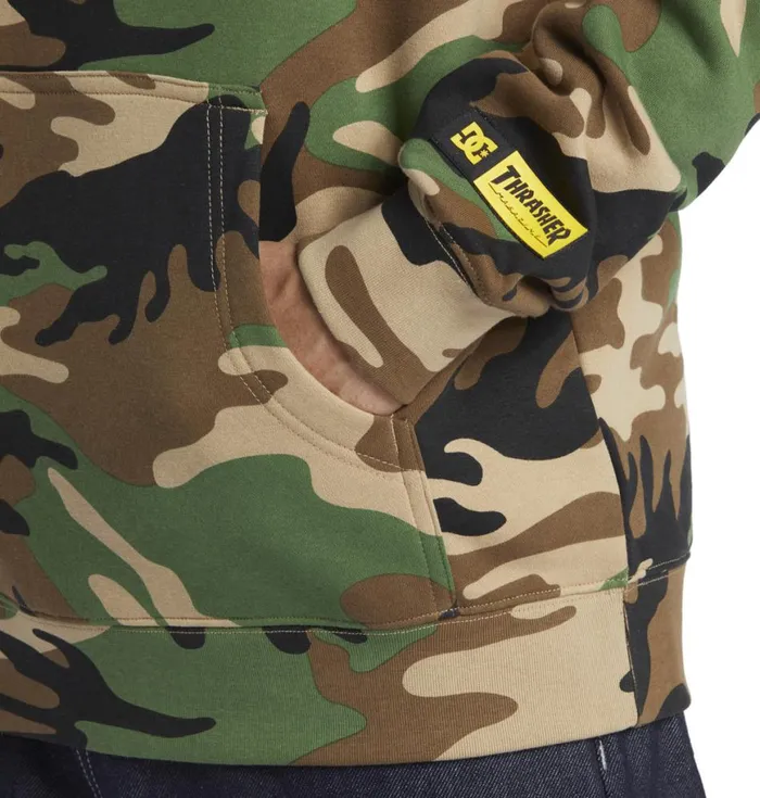 Sweatshirts and Hoodies Men DC Shoes Thrasher DC PH Hoodie Army Camo