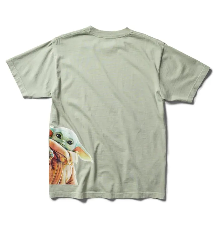 TShirts Men DC Shoes Star Wars DC Grogu The Child TShirt Silt Green Enzyme Wash